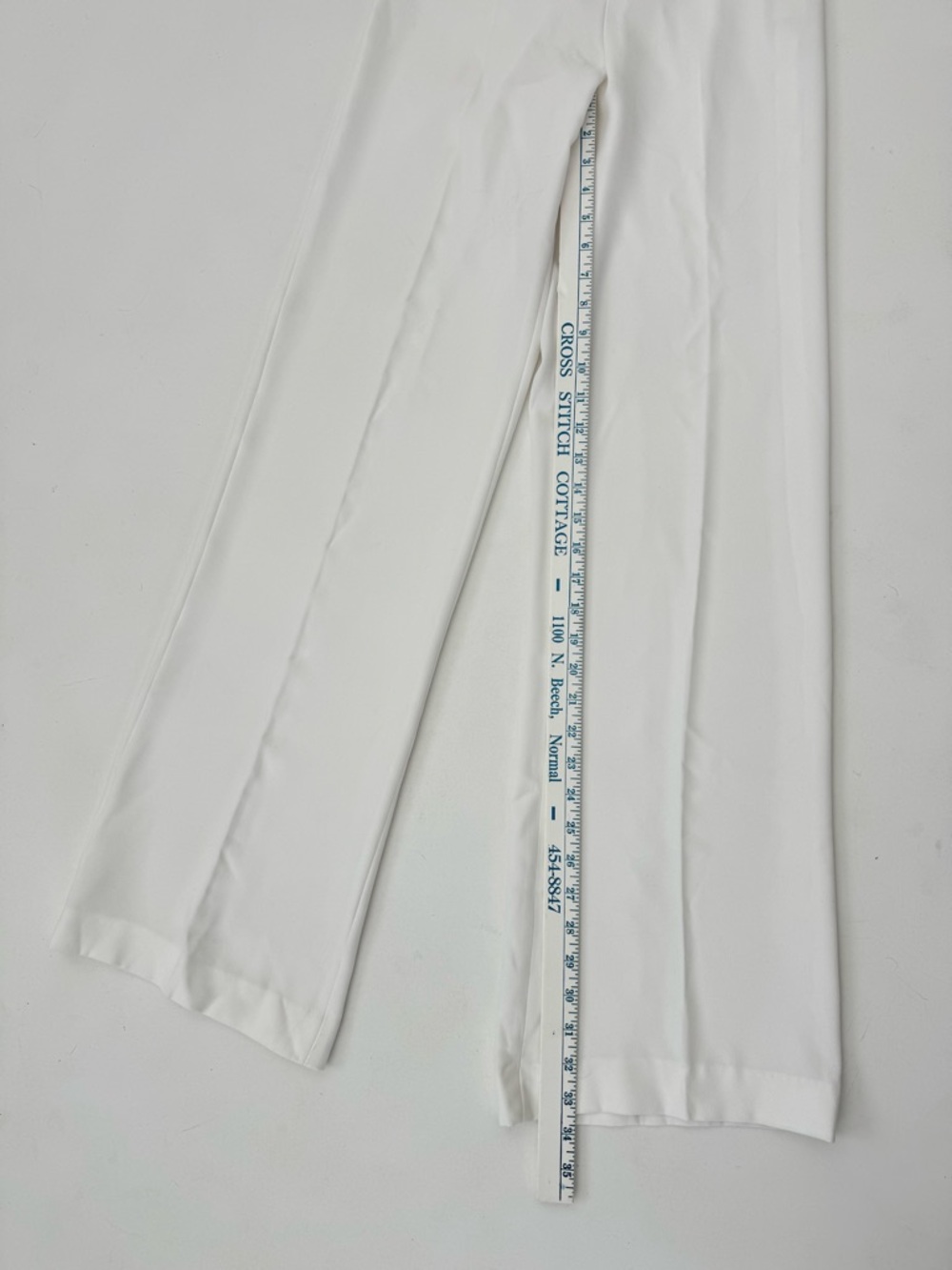 NWT ZARA White Wide Leg Pants High Waisted Minimalist Dressy XS Quiet Luxury - Picture 6 of 8